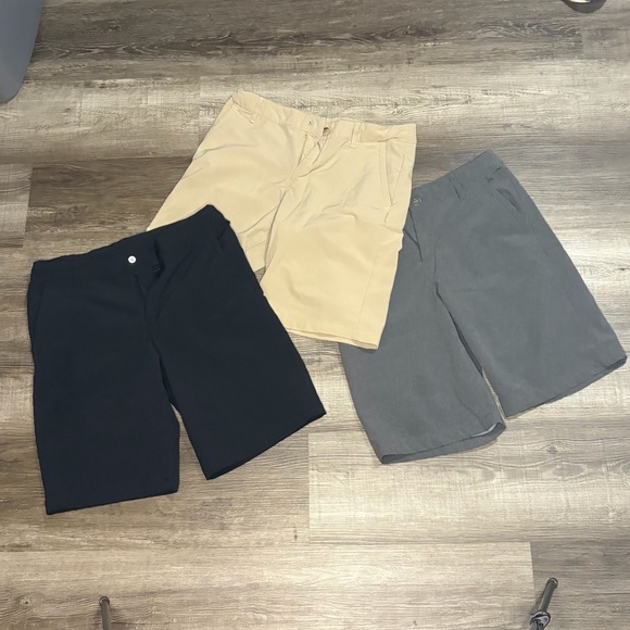 3 Pairs - Boys School Uniform / Golf Shorts - Black, Gray, Khaki - size 14 - Picture 1 of 9